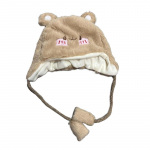 Kapibara Žiemos &Scaron;iltos Vaikų Mergaičių Berniukų Kūdikių Kepurės Vilnonės Vilnos Apsiuvai Kepurės Su Bumbulu Vilnonės Ausų Apsaugos Kepurės Mink&scaron;tas Naujagimio Kūdikio Kepuraitė as the picture