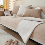 &Scaron;enilinio žakardo sofos pagalvėlė Four Seasons universali vientisa spalva High Sense Modern Simple Cushion neslystantis sofos užvalkalas 70*70cm