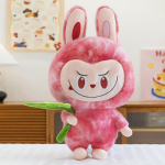 Populiari POP MART lėlė auksinio sabalo dažyto audinio pliu&scaron;inis žaislas, pagalvėlė, gėlės &scaron;irdies lėlė 45cm-0.4kg