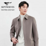 Septwolves Men's Wool Blend Mid-Length Coat XL 52A