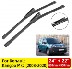Skirta Renault Kangoo Mk2 2008-2020 24 + 22 Valytuvai Valytuvų &scaron;luostės Valytuvų &scaron;luostės Renault Kangoo Mk2 2008-2020 24 + 22