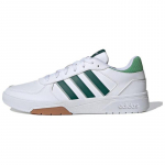 Adidas Courtbeat Beat Žemi Teniso Stiliaus Riedlenčių Batai Vyri&scaron;ki Balti Žali Sportbačiai ID0502 41⅓