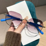 Mada Vintažiniai Daugiakampiai Skaitymo Akiniai Vyrams Madingi Metalinio Rėmelio Apsauginiai nuo Mėlynos &Scaron;viesos Presbiopiniai Akiniai Lauko &Scaron;e&scaron;ėliavimo Akiniai nuo Saulės 3.0