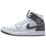 Air Jordan 1 Mid White Smoke Grey Moteri&scaron;ki kedai Pure-Platinum BQ6472-113 44.5