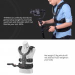 DF DIGITALFOTO THANOS Gimbal Stabilizavimo Sistema su Dviguba Spyruokline Rankena + Apkrovos Liemenė, Suderinama su DJI Ronin S juoda
