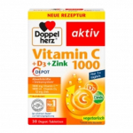 Doppelherz Vitaminas C 1000 + D3 Depo 30 tablečių