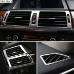 Automobilio stiliaus juostelė Oro kondicionavimo ventiliacijos skydo rėmas Dekoratyvinis dangtelio apdaila Auto vidinis priedai Lipdukas BMW X5 X6 E70 Type 5