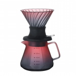 2025 Naujas 600ml Panardinamas La&scaron;intuvas Jungiklis Stiklinis Pour Over Kavos Aparatas, V formos La&scaron;inamosios Kavos La&scaron;intuvas ir Filtrai, Talpina 3-4 Puodelius