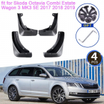 Skoda Octavia Combi Estate Wagon 3 MK3 5E 2017 2018 Purvasaugiai Purvo atmu&scaron;ėjai Priekinių ratų apsaugos Automobilio priedai
