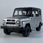 1:18 Rusijos UAZ Hunter Džipo Lydinio Liejimo SUV Visureigio Modelis Su Garsu Ir &Scaron;viesa Traukiamas Atgal Žaislai Kolekcija Dovana Draugams sidabras
