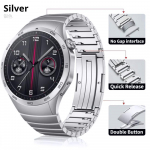 Originalus Metalinis Titano Dirželis Be Tarpo Huawei Watch GT6 Pro 46mm Prabangus Apyrankė Huawei Watch GT 6 46mm Specializuotas Greito Atsegimo Laikrodžio Dirželis HUAWEI WATCH GT6 46mm sidabras