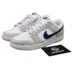 Nike Dunk Low Mini Swoosh Football Grey Midnight Navy Batas FJ4227-001 EU 37.5 pilka spalva