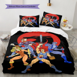 Thundercats ra&scaron;to patalynės antklodžių komplektas Antklodės užvalkalas Pagalvės užvalkalas Namų dekoracija Dovana (1 * užvalkalas antklodei + 2 * užvalkalai pagalvėms, be užpildo) 135x200cm red
