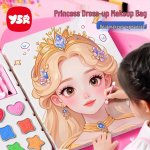 Vaikų princesės kosmetinė Tylus knygos žaislas