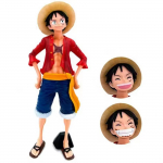 28cm One Piece Anime Figūrėlė Savimi Pasitikintis Besi&scaron;ypsantis Luffy Trys Formos Veidą Keičianti Lėlė Veiksmo Figūrėlė Modelio Žaislo Rinkinys