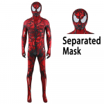 Carnage Cosplay Nuostabus Kostiumas Superherojus 3D Spausdintas Spandex Raudonas Venom Zenzai Kostiumas Helovino Kostiumas Suaugusiems Vaikams 110-Kids