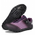 Unisex dviračių batai su Look Delta tvirtinimo detalėmis - Pelotonui tinkami treniruoklio batai su SPD klipais - Vidinių kelių dviračių batai vyrams ir moterims 42 violetinė