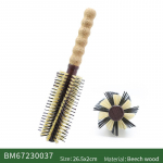 2Style Personalized Boar Bristle Roller Hair Brush Women Round Rolling Brush Cork handle Barrel Curling Straight Twill Hair Comb big beige