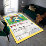 1 vnt. mielas P-Pokemon Snorlax kortelių ra&scaron;to kilimas svetainei, miegamajam, prie lovos grindų kilimėlis, didelio dydžio namų dekoras 80cmx140cm