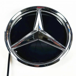 skirta Mercedes benz W204 W205 W213 W177 W176 W218 W253 GLE GLC GLS W206 VITO W447 &Scaron;viečiantis grotelių ženklelis 3D i&scaron;kilęs žvaigždės priekinis emblema GLE-167 2020-2022