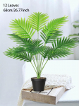 60-120cm Didelė Dirbtinė Palmė Tropiniai Netikri Augalai Žali Plastikiniai Palmių Lapai Didelė Monstera Medžio &Scaron;aka Namų Sodo Dekorui
