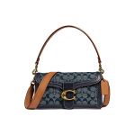 Coach Tabby 26 Džinsinio audinio pilno ra&scaron;to odinė rankinė Moteri&scaron;kos rankinės Džinsų mėlynumo 3700-B4RA3 Basic Set (Bag+Dust Bag)