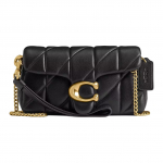 Coach Tabby 18 Prekės ženklo logotipas Stumdomas užraktas Napa odinė rankinė Maža moteri&scaron;ka rankinė Juoda CP018-B4BK Basic Set (Bag+Dust Bag)