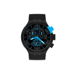 SWATCH Unisex 47mm Mėlynas laikrodis SB02B401 SB02B401 Blue