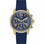 GUESS Sunrise Mėlynas Nerūdijančio Plieno Moteri&scaron;kas Kvarcinis Laikrodis W0616L2 mėlyna