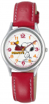 Citizen Analoginis Snoopy vandeniui atsparus laikrodis su raudonu odiniu Q&Q moteri&scaron;ku dirželiu, AA95-9852,