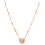 Tiffany & Co. Elsa Peretti&reg; Diamonds By The Yard Vienas deimantas 18K aukso karoliai Moteri&scaron;ki karoliai 60017924 Box+Shopping Bag,0.07