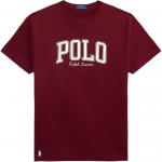 Polo Ralph Lauren Classic Fit Megztas T-shirt su logotipu Vyri&scaron;ki vir&scaron;utiniai drabužiai Raudona 710981152-005 XL