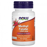 NOW Foods metilfolatas 1000mcg, 90 tablečių 90 pcs - 1 ea