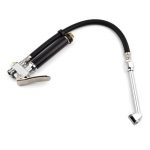 Sunkios apkrovos 10-120 PSI bajoneto stiliaus pripūtimo matuoklis su žarna ir tiesioginiais griebtuvų ratų padangų oro kompresoriais juoda