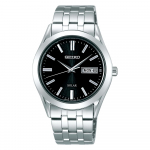 SEIKO SELECTION SBPX083 Pagamintas Japonijoje Saulės energija Maitinamas Safyras Juodas Nerūdijantis Plienas [Seiko Laikrodis] Vyri&scaron;kas Laikrodis, Japonija, Maitinamas, Porai, Stiklas, Datos/Savaitės Kalendorius, Ciferblatas,