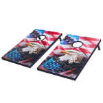 3x2 pėdų Cornhole rinkinys Ne&scaron;iojama medinė Corn Hole metimo žaidimo lenta su 8 mai&scaron;eliais pupelių