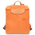 Longchamp Le Pliage Green 26 Vienspalvis Užsegamas Užtrauktuku Perdirbtas Drobės Su Odos Apdaila Kuprinė Moteri&scaron;ka Kuprinė Oranžinė 1699919P54 Basic Set (Bag)