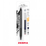 Zebra Pen I&scaron;traukiamas Gelinis Juodas Žalvarinis Vidutinio Plonumo Antgalis Juodas 1 Pakuotė G-750 Ra&scaron;iklis, Korpusas, (0,7 mm), Ra&scaron;alas, (49811) juoda