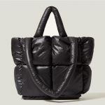 Yogodlns Winter New Down Tote Bag Didelės talpos rankinė ant peties Madinga mink&scaron;to audinio rankinė Moterų pirkinių krep&scaron;ys Erdvė medvilniniai krep&scaron;iai 36*12.5*28cm