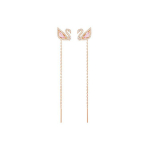 Swarovski Dazzling Swan serijos paauksuoti auskarai-vinukai su gulbės motyvu moterims Rožinės spalvos 5469990 Box+Shopping Bag