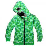 Minecraft Džemperis su užtrauktuku Vaikams Berniukui Mergaitei Su gobtuvu Laisvalaikio Džemperis Vir&scaron;us 140 green