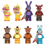 NAUJAS FNAF Nights Žaidimo Figūrėlės Mini Figūrėlės Statybiniai Blokeliai Skeletas Thriller Žaislai dovana vaikams žaislai pelėsis karalius