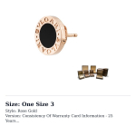 BVLGARI serijos auskarai-studs, unisex 354730 One Size 3 rožinio aukso spalvos