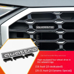Audi A4 A6 Q3 Automobilio Grotelės Quattro Logotipas Priekinės Grotelės Ženklelis Emblema Lipdukas Važiavimas Galas Quattro Standartinis Q3 2019-2021