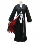 Auk&scaron;čiausios kokybės Bleach Kurosaki Ichigo Cosplay Kostiumas Su Amžinu Apsiausto Dizainu Cloak Only,Tag L=US S black