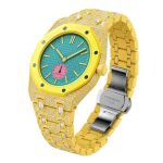 Pažangus deimantinio stiliaus cinko lydinio metalinis dėklas ir dirželio modifikavimo rinkinys, skirtas AP X Swatch Royal Pop, keičiamas į laikrodį For Royal Pop&Excluding Watches blue