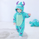Mielas Kūdikio Kostiumas Helovino &Scaron;ventė Cosplay Berniukams Mergaitėms Juokingas Kostiumas Žieminis &Scaron;iltas Pižama Anime Sully Kigurumi Animacinis Drabužis 12M(12-17 Months)