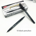 10 vnt Dviejų pusių ra&scaron;ymo alyvos pagrindo nuolatinis žymeklis Bold Fine point CD metalinis įdėklas Office School A6875 juoda