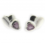 Altesse [G6920] - Boucles Argent 'Love Sweet Love' violet