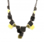 NOA [H9040] - Collier Cr&eacute;ateur 'Nora' noir beige pilka